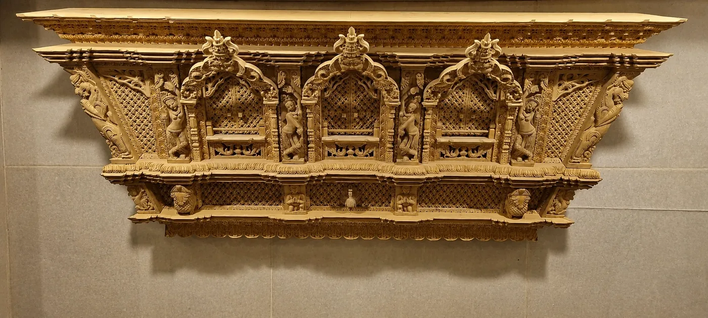 Bhosu Jhya, a carved Newari window