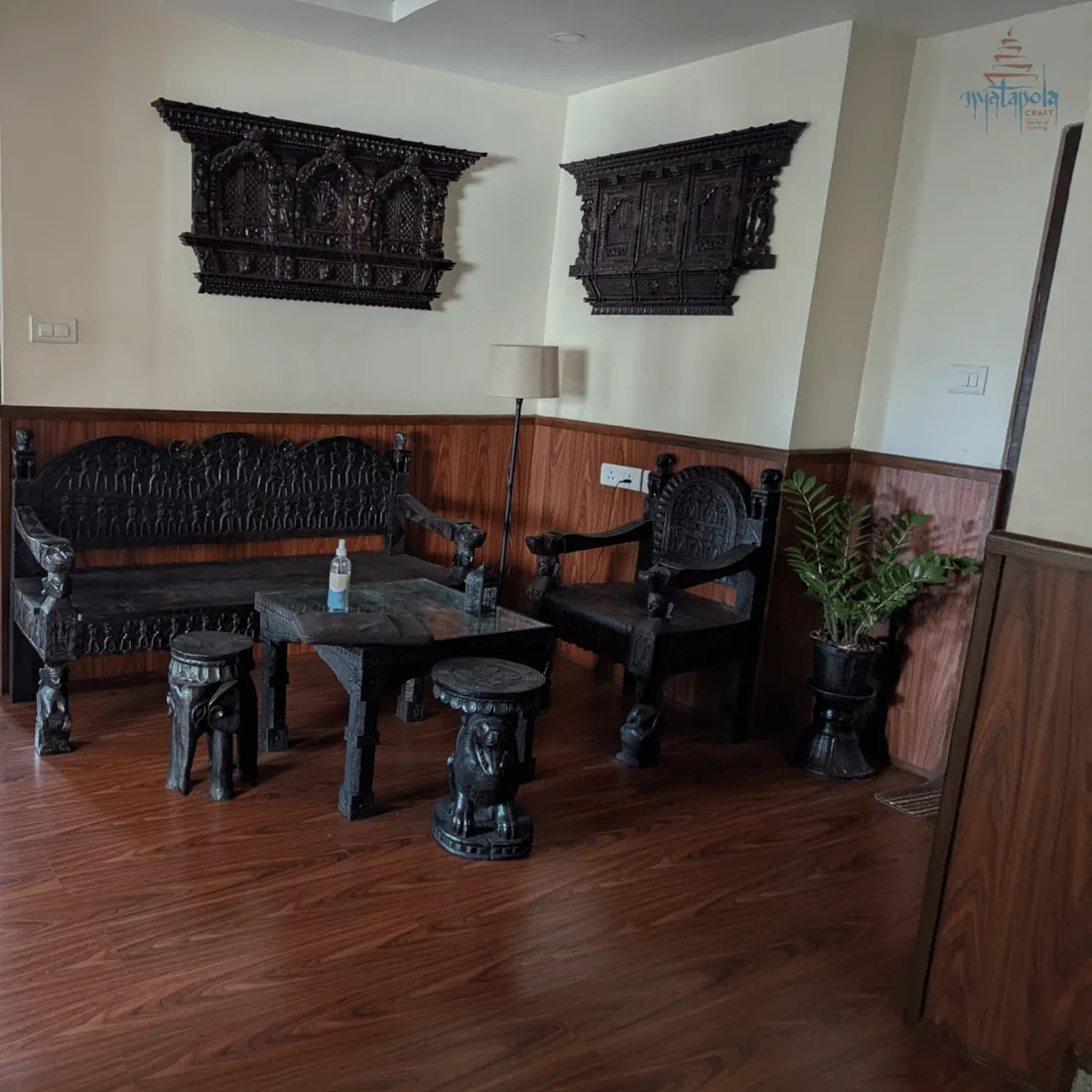 A carved piece in a customer’s space