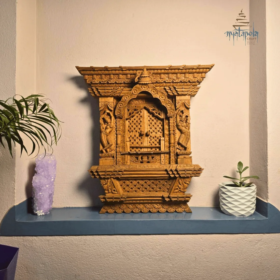 A carved piece in a customer’s space