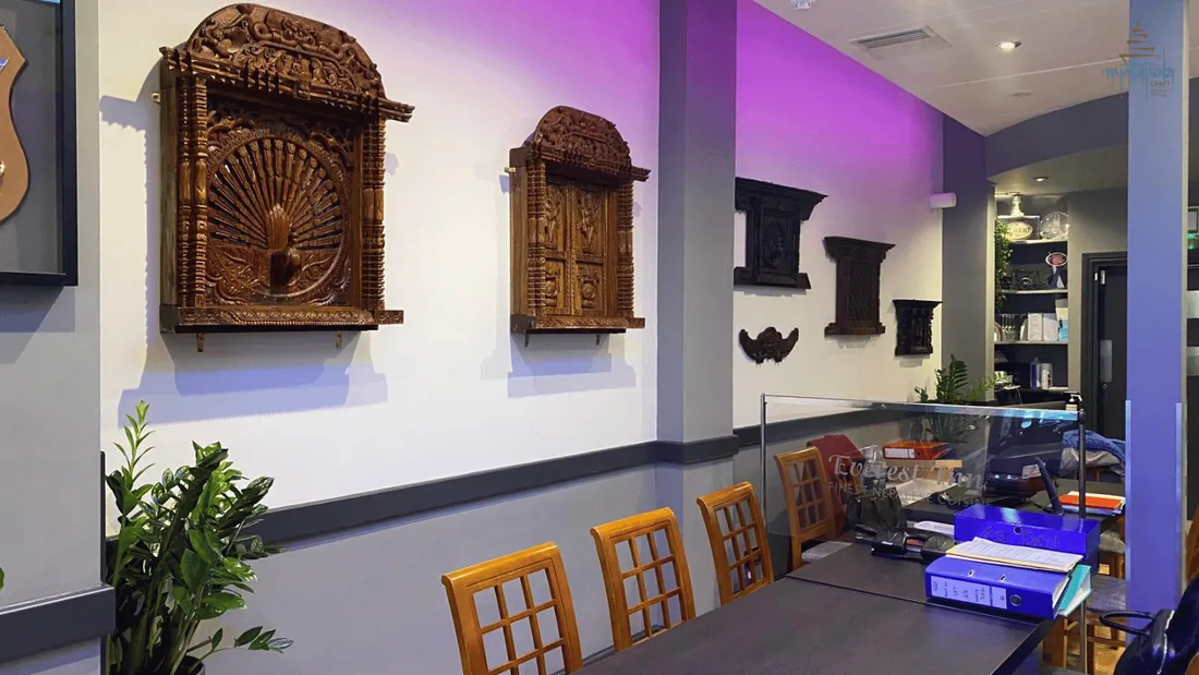 A carved piece in a customer’s space