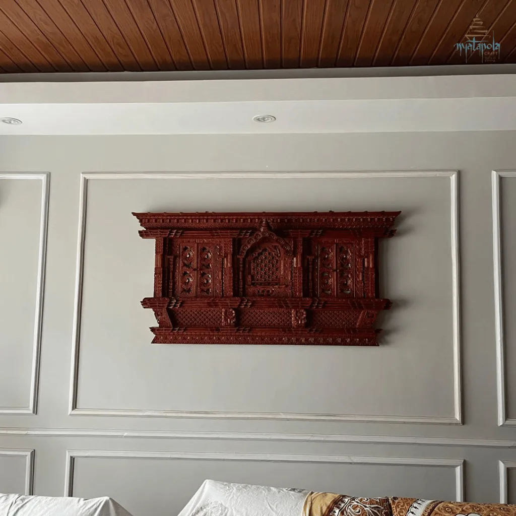 A carved piece in a customer’s space